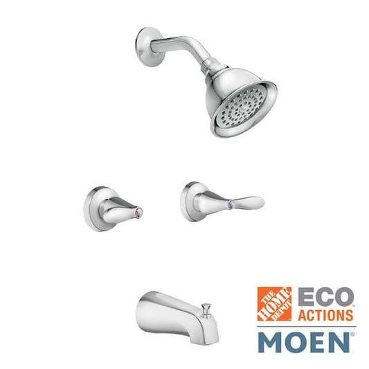 MOEN Adler 2-Handle 1-Spray Tub and Shower Faucet in Chrome (Valve Included) 82602