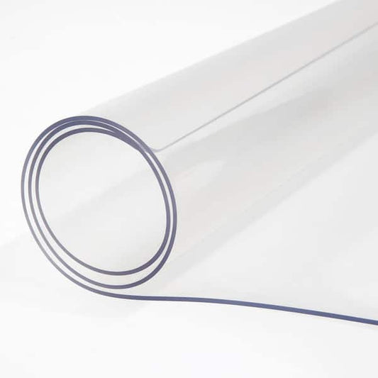 SKYSHALO Plastic Table Cover 42 x 72 in. 1.5 mm PVC Thick Clear Solid Table Protector Rectangle Clear Desk Mat Easy Cleaning FXPVC15MM4272FYTNV0-250206