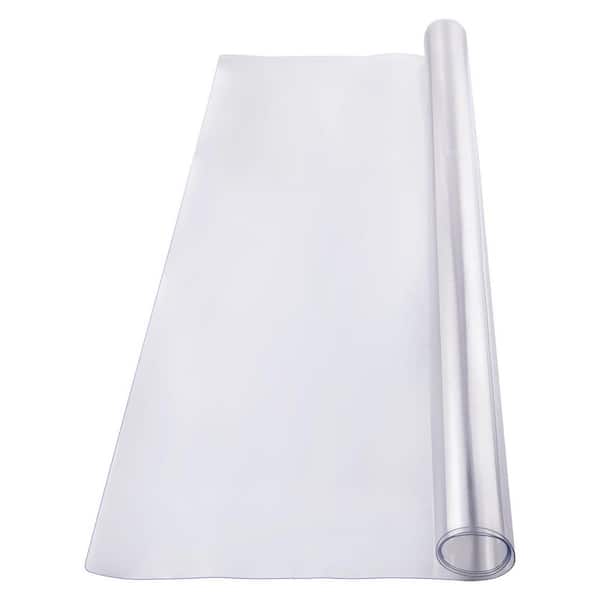 SKYSHALO Plastic Table Cover 40 x 60 in. 1.5 mm Thick Clear Table Protector Solid Rectangle PVC Desk Mat Easy Cleaning ZFXPVCZB40X630CH4V0-250206