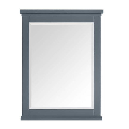 Home Decorators Collection Merryfield 24 in. W x 32 in. H Rectangular Wood Framed Wall Bathroom Vanity Mirror in Dark Blue-Gray 19112-M24-DG