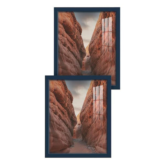 Wexford Home Modern 11 in. x 14 in. Dark Blue Picture Frame (Set of 2) WF004G-2