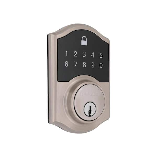 Defiant Castle Satin Nickel Compact Touch Electronic Single Cylinder Deadbolt 32GC7X2D01AHP