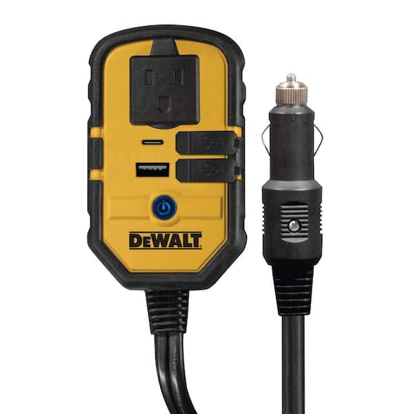 DEWALT 140-Watt Portable Car Power Inverter with Dual USB Ports DXAEPI140