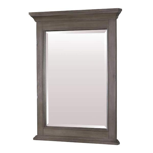 CRAFT + MAIN Brantley 24 in. W x 32 in. H Single Framed Beveled Edge Bathroom Vanity Mirror in Distressed Grey BAGM2432