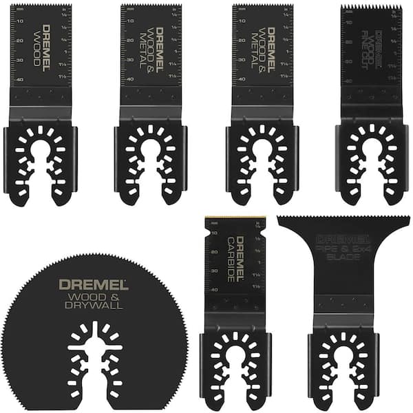 Dremel Universal Carbide/ BiM/ HCS Oscillating Multi-Tool Blade Kit (7-Piece) MM497U