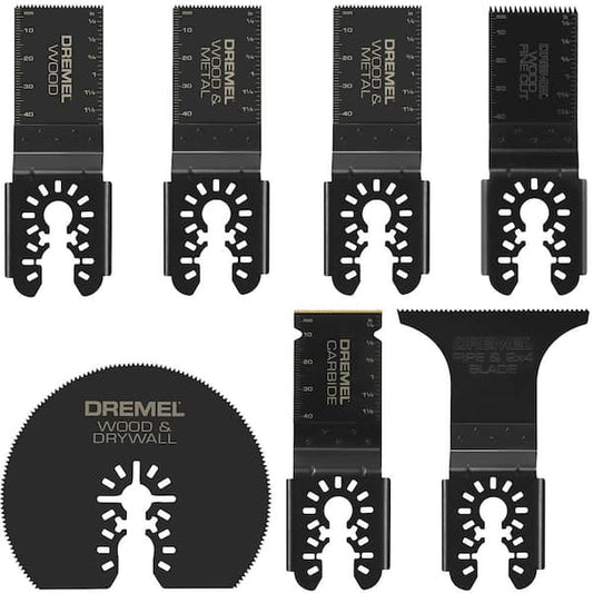 Dremel Universal Carbide/ BiM/ HCS Oscillating Multi-Tool Blade Kit (7-Piece) MM497U