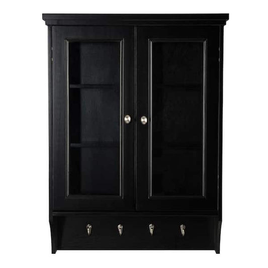 Home Decorators Collection Gazette 28 in. W x 7.25 in. D x 24 in. H Bathroom Storage Wall Cabinet in Espresso GAEW2431