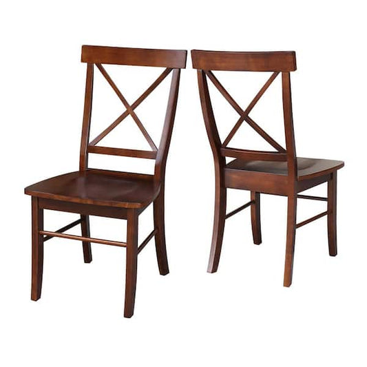 International Concepts Alexa Espresso Wood X-Back Dining Chair (Set of 2) C581-613P