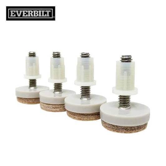 Everbilt 1 in. Beige Round Felt Threaded Stem Furniture Glides for Floor Protection (4-Pack) 49908