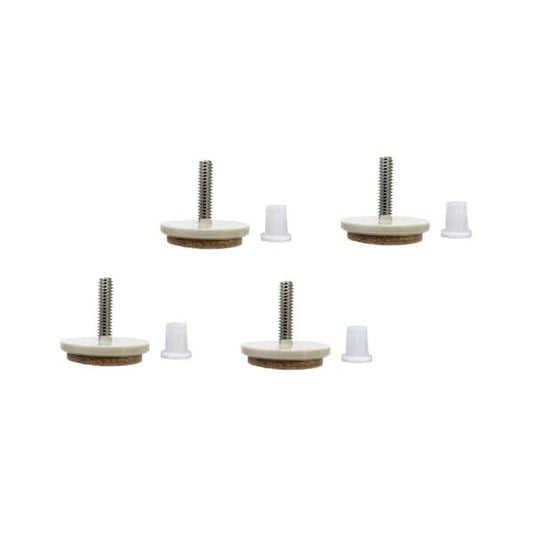 Everbilt 1-1/2 in. Beige Round Felt Threaded Stem Furniture Glides for Floor Protection (4-Pack) 49909