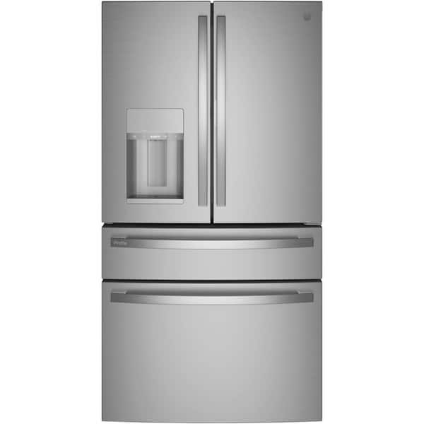 GE Profile 27.9 cu. ft. Smart 4-Door French Door Refrigerator with Door-in-Door in Fingerprint Resistant Stainless Steel PVD28BYNFS