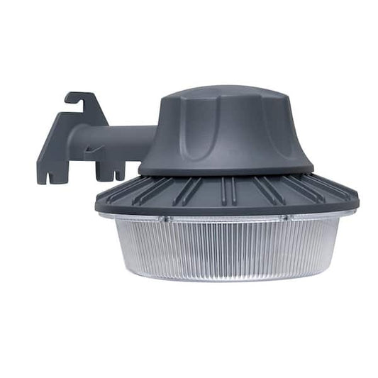 Commercial Electric 350-Watt Equivalent Gray Integrated LED Outdoor Area Light Wall/Pole Mountable with Dusk to Dawn Control DW9519GY-A