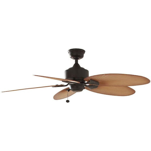Hampton Bay Lillycrest 52 in. Indoor/Outdoor Aged Bronze Ceiling Fan with Downrod and Reversible Motor; Light Kit Adaptable 32711