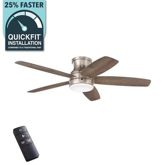 Home Decorators Collection Ashby Park 52 in. White Color Changing Integrated LED Brushed Nickel Ceiling Fan with Light Kit and Remote Control 59252