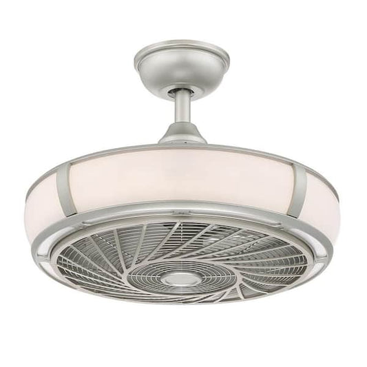 Home Decorators Collection Tuilene 21 in. Integrated LED Titanium Ceiling Fan with Light and Remote Control AK83-TM