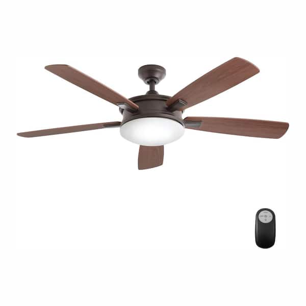 Home Decorators Collection Daylesford 52 in. LED Indoor Oil Rubbed Bronze Ceiling Fan with Light Kit and Remote Control SW1478ORB