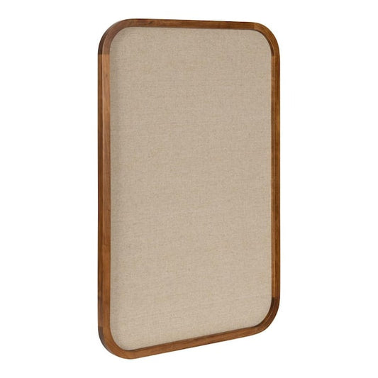 Kate and Laurel Hutton Rustic Brown Fabric Pinboard Memo Board 219865