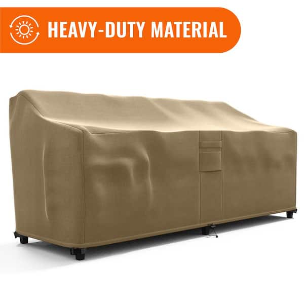 KHOMO GEAR 104 in. W x 32.5 in. H x 41 in. D X-Large Wide Brown Outdoor Patio Loveseat Furniture Cover GER-1236
