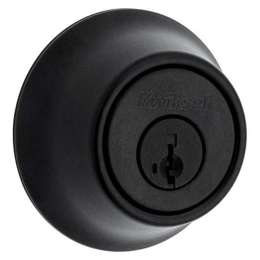 Kwikset Matte Black Double Cylinder Deadbolt Featuring SmartKey Security 665 514 SMT
