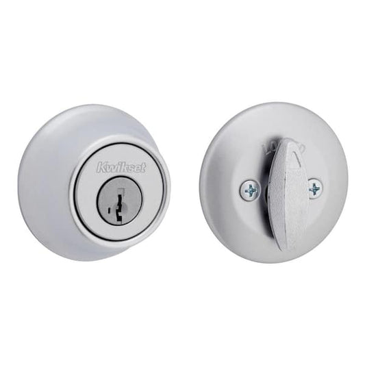 Kwikset 660 Satin Chrome Single Cylinder Deadbolt featuring SmartKey Security T66026DSMTCPRCA