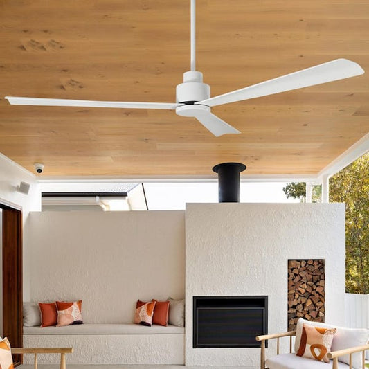 matrix decor 52 in. Indoor Modern Matte White Ceiling Fan with Remote Control and DC Reversible Motor MD-F6364110V