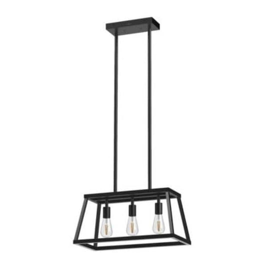 Feit Electric Katalyst 60-Watt 3-Light Matte Black Modern Adjustable CCT and 3-Light Modes Integrated LED Chandelier Light CHD225CCTNLBK