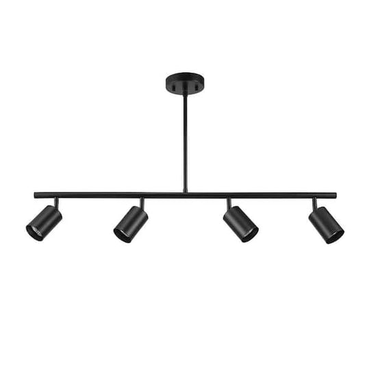 Globe Electric Willard 2.92 ft. 4-Light Matte Black Adjustable Height Linear Track Lighting Kit 60222