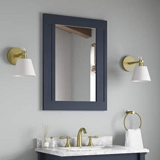 Home Decorators Collection Aberdeen 24 in. W x 32 in. H Rectangular Framed Wall Mount Bathroom Vanity Mirror in Midnight Blue Aberdeen SMR-MB