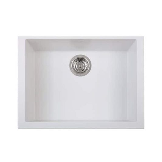 LaToscana One Series 23 in. Undermount Single Milk White Quartz Kitchen Sink ON6010ST-58UG