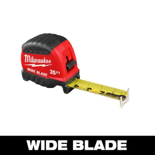 Milwaukee 35 ft. Wide Blade Tape Measure With 18 ft. Reach 48-22-1235