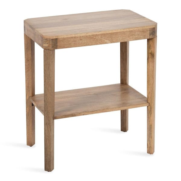 Kate and Laurel Talcott 22 in. W x 14 in. D x 26 in. H Natural Rectangle Wood End Table 221942