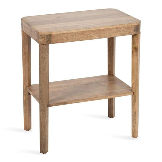 Kate and Laurel Talcott 22 in. W x 14 in. D x 26 in. H Natural Rectangle Wood End Table 221942