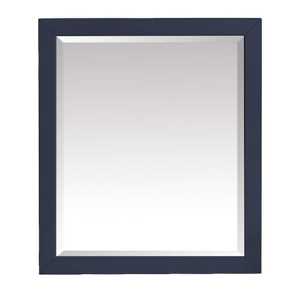 Home Decorators Collection Windlowe 28 in. W x 32 in. H Rectangular Wood Framed Wall Bathroom Vanity Mirror in Navy Blue 15101-M28-NB