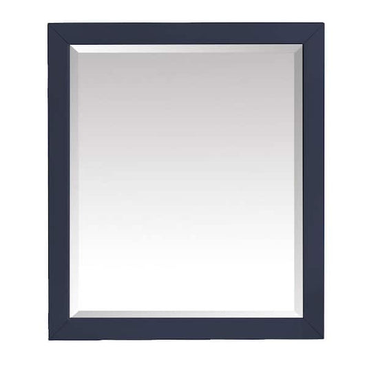 Home Decorators Collection Windlowe 28 in. W x 32 in. H Rectangular Wood Framed Wall Bathroom Vanity Mirror in Navy Blue 15101-M28-NB