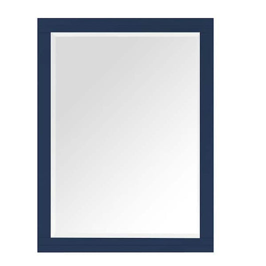 Home Decorators Collection Sturgess 27 in. W x 36 in. H Rectangular Wood Framed Wall Bathroom Vanity Mirror in Navy Blue 19111-M27-NB