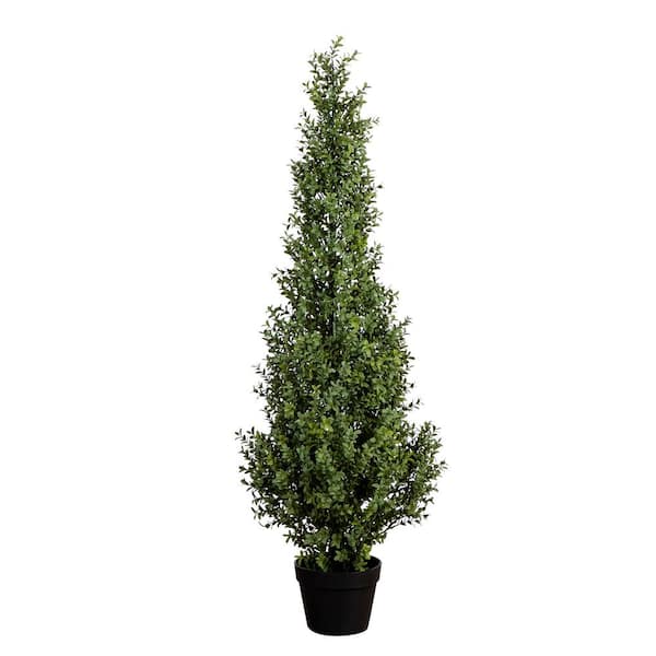 Nearly Natural 4 ft. UV Resistant Artificial Boxwood Topiary Tree (Indoor/Outdoor) T4969