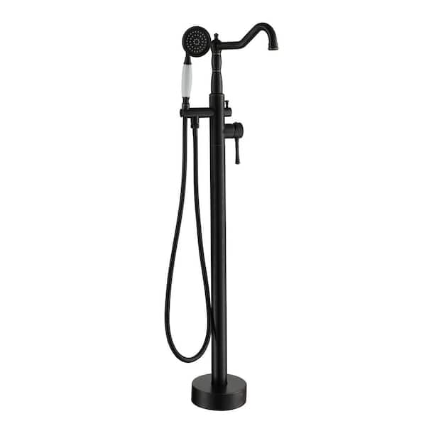 cadeninc Single-Handle Floor Mounted Claw Foot Freestanding Tub Faucet in Oil Rubbed Bronze WFLQ-TC-01ORB