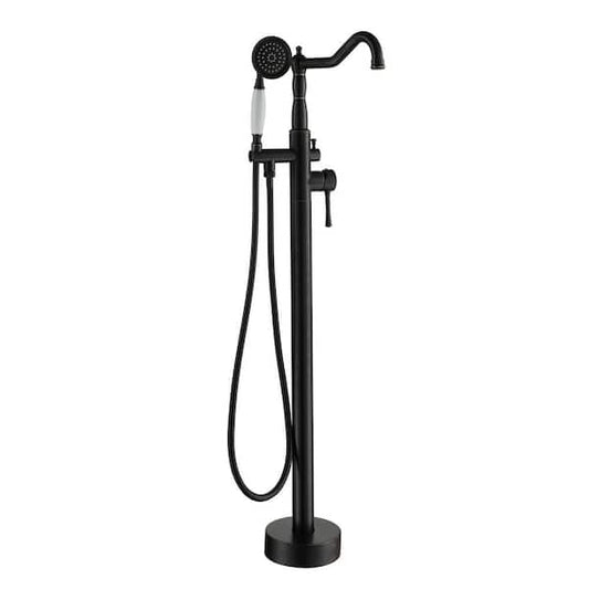 cadeninc Single-Handle Floor Mounted Claw Foot Freestanding Tub Faucet in Oil Rubbed Bronze WFLQ-TC-01ORB