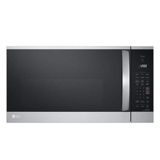 LG 1.8 cu. ft. 30 in. W Smart Over the Range Microwave Oven with EasyClean in PrintProof Stainless Steel 1000-Watt MVEM1825F