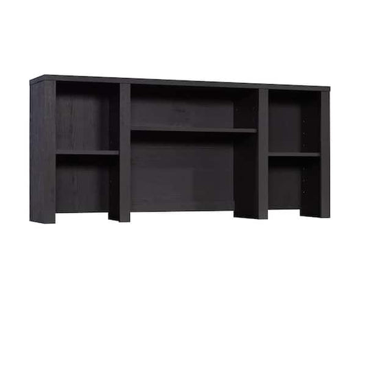 SAUDER Tiffin Line 60 in. Raven Oak Desk Hutch with Adjustable Shelves 433267