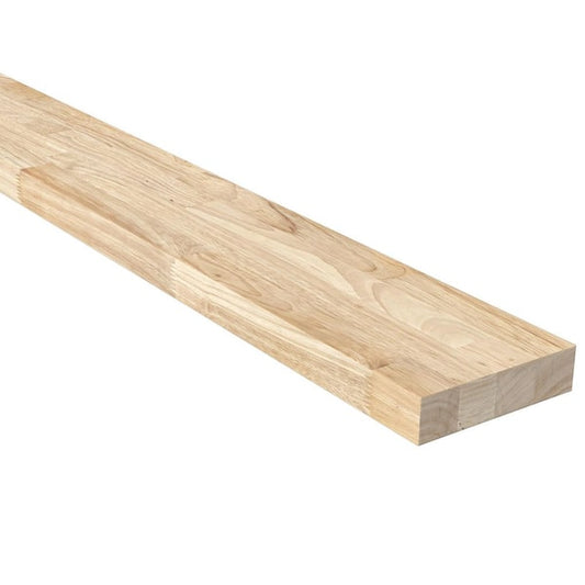 HARDWOOD REFLECTIONS 6 in. W x 24 in. D Unfinished Hevea Floating Decorative Wall Shelf 156HDRWPR-24