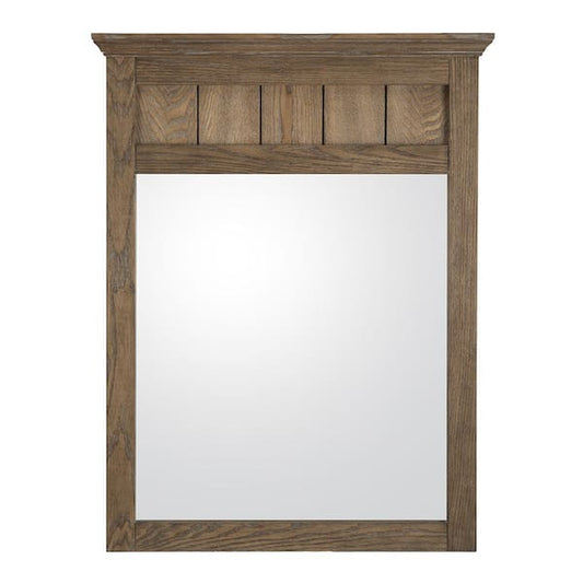 Home Decorators Collection Stanhope 24 in. W x 31 in. H Rectangular Wood Framed Wall Bathroom Vanity Mirror in Reclaimed Oak SNOM2431