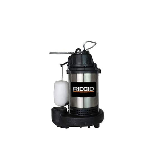 RIDGID 1 HP Stainless Steel Dual Suction Submersible Sump Pump 1000RSDS