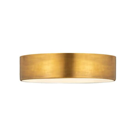 Unbranded Harley 20 in. 4-Light Rubbed Brass Flush Mount 2302F4-RB