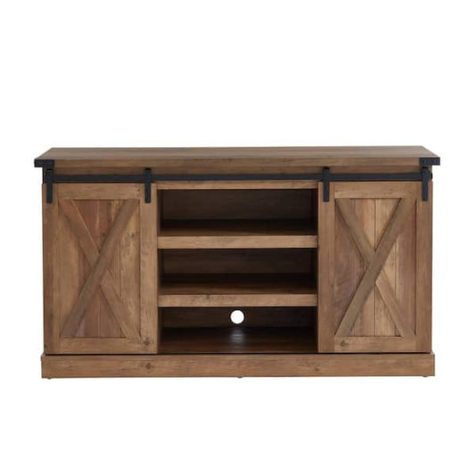EDYO LIVING 54 in. Rustic Oak TV Stand for TVs up to 60 in. CYTVS15-RSO
