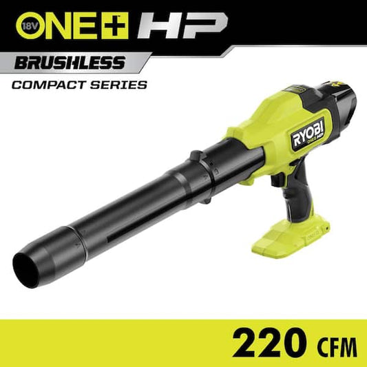 RYOBI ONE+ HP 18V Brushless Cordless 220 CFM 140 MPH Compact Leaf Blower (Tool-Only) PSBLB01B