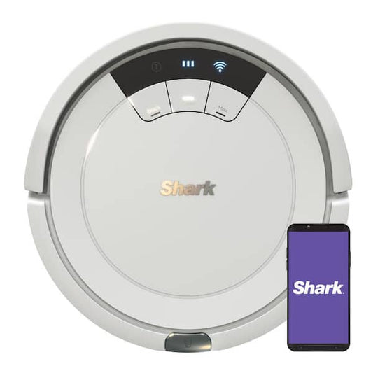 Shark ION 12.6in Robotic Vacuum, Wi-Fi Connected, Bagless, HEPA Filter for Multisurface Floor-to-Carpet in Gray RV763