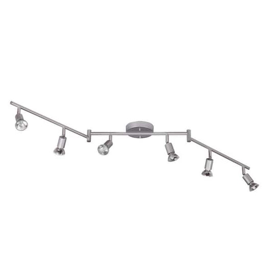 Globe Electric Payton 3.9 ft. 6-Light Silver Track Lighting Kit 59351