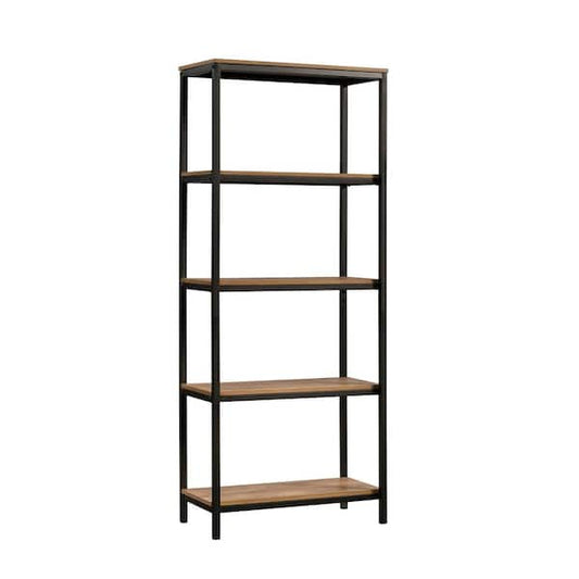 SAUDER North Avenue 56.772 in. Sindoori Mango Engineered Wood 5-Shelf Accent Bookcase 428199