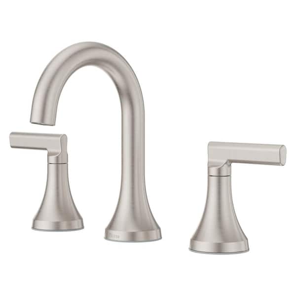 Pfister Vedra 8 in. Widespread Double Handle Bathroom Faucet in Spot Defense Brushed Nickel LF-049-VEDGS
